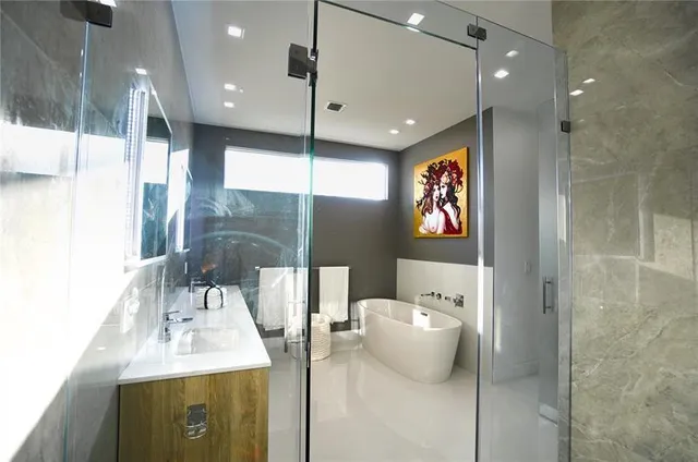 a swimming pool with yard