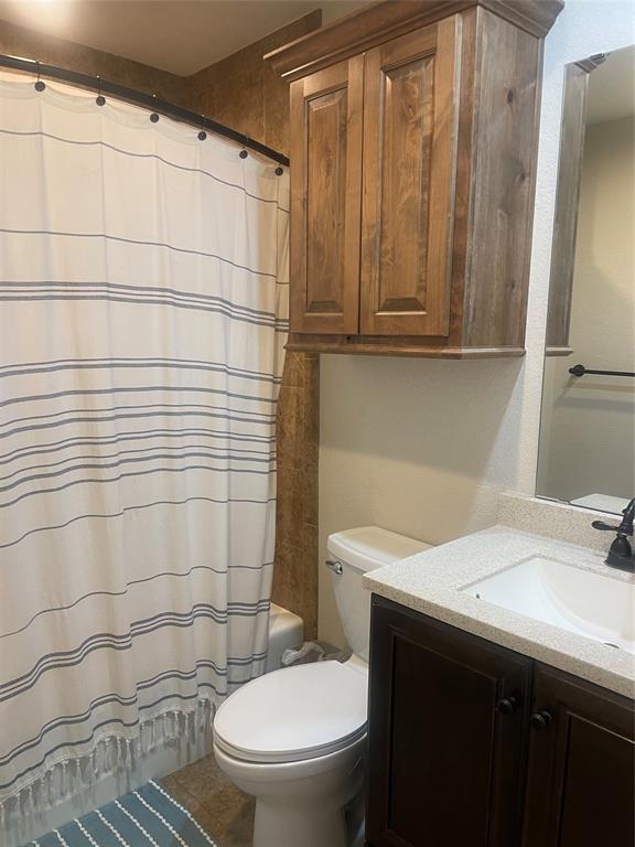 584 Highway 16 Graham, TX 76450 - Photo 11 of 22 a bathroom with a sink a toilet and shower