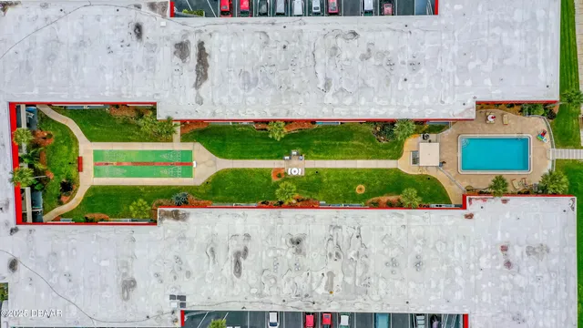 a view of a volley ball court