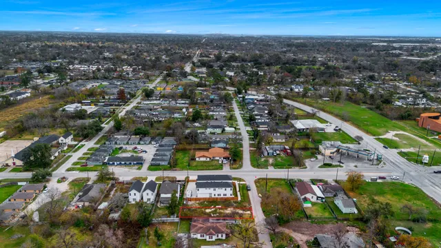 an aerial view of multiple house