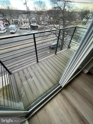 a view of balcony with seating space