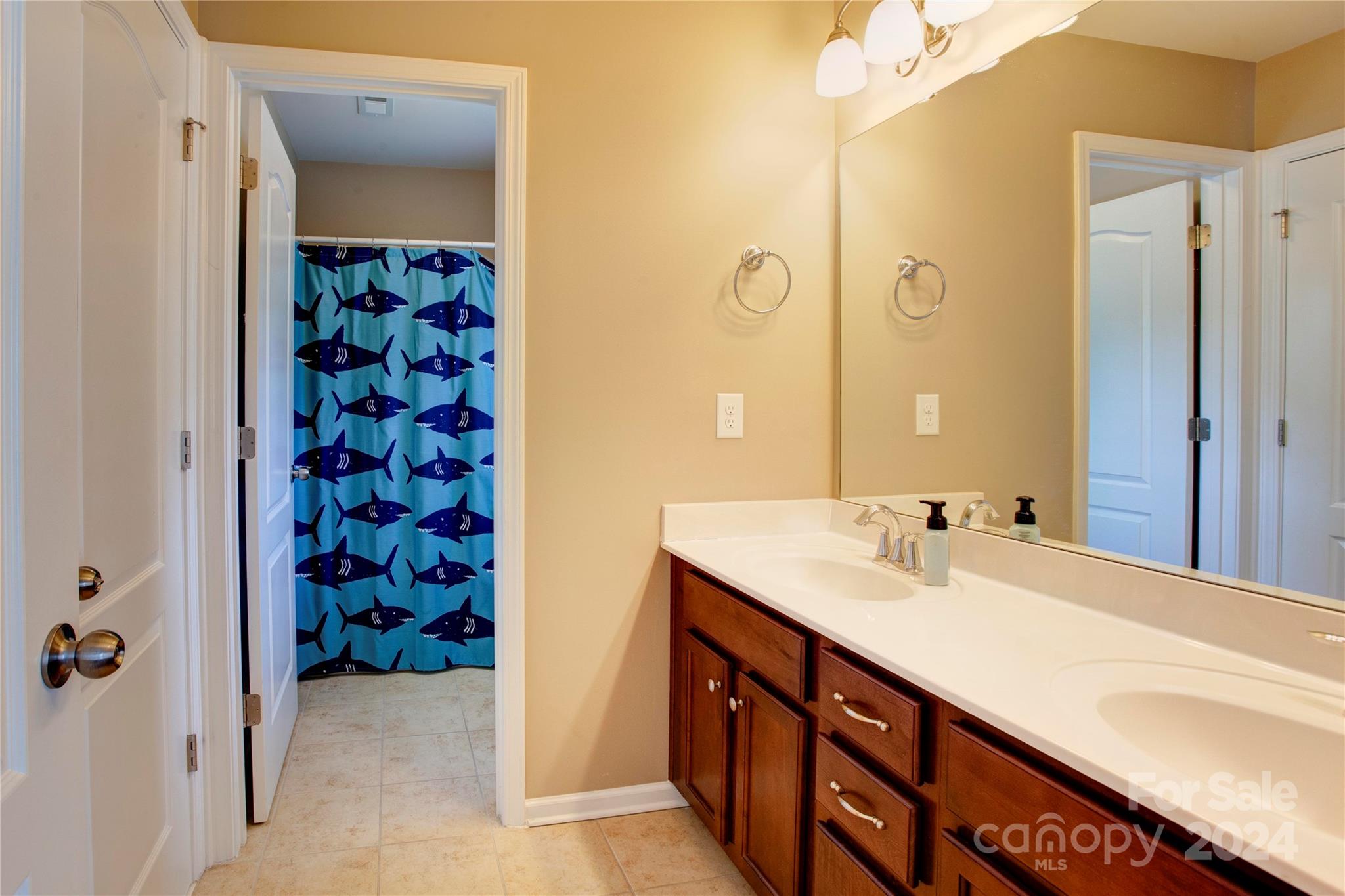 8899 Happiness Road Harrisburg, NC 28075 - Photo 21 of 30 a bathroom with a sink and a mirror