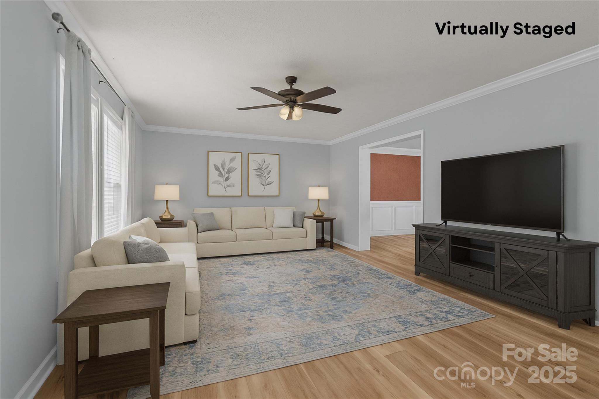 25611 Bridgeport Road Albemarle, NC 28001 - Photo 8 of 47 a living room with furniture and a flat screen tv