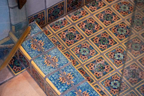 a view of a painting on the wall