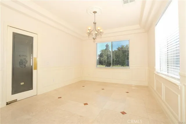 a view of a room with a window