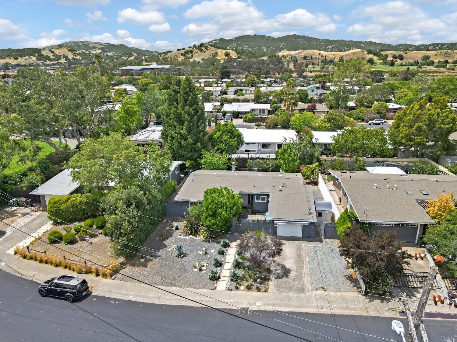 813 Descanso Way San Rafael, CA 94903 - Photo 1 of 1 an aerial view of residential houses with outdoor space and street view