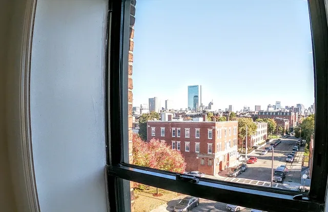 a city view from a window