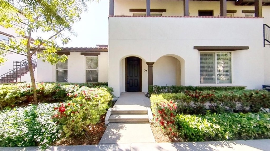 a front view of a house