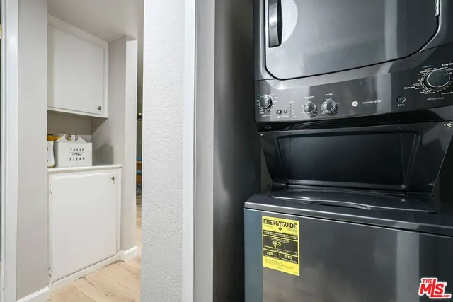 a close view of washer and dryer