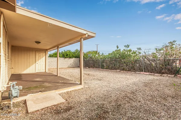 a backyard of a house