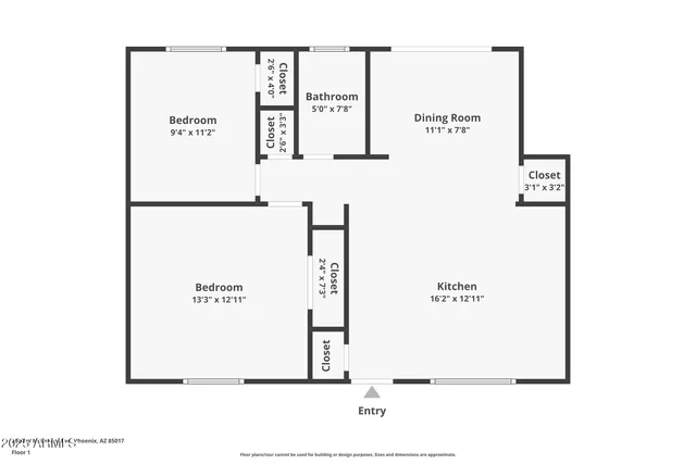 $1,349 | 2609 West McLellan Boulevard, Unit 2, Phoenix, AZ 85017