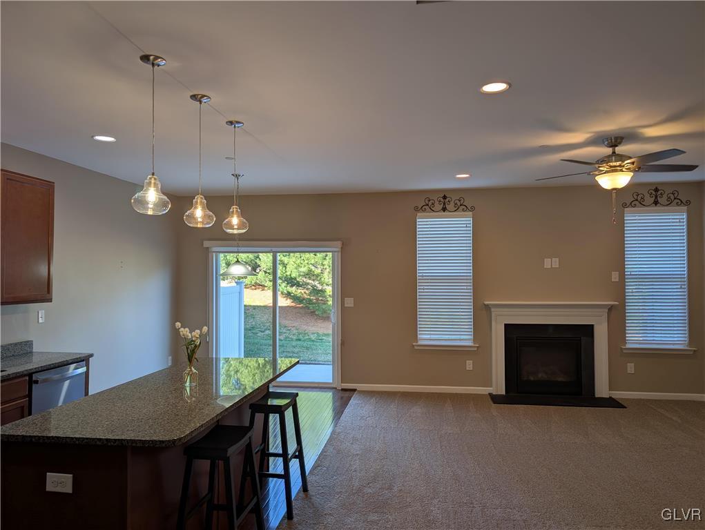 Open concept kitchen/breakfast nook/family room