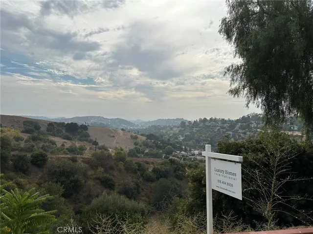 a view of a street with a trees