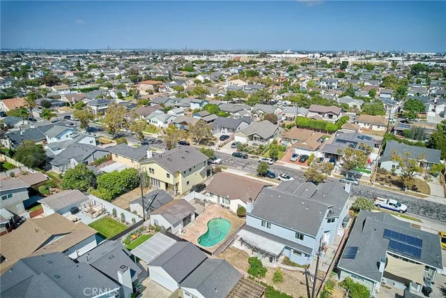 an aerial view of a city