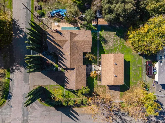 an aerial view of a city