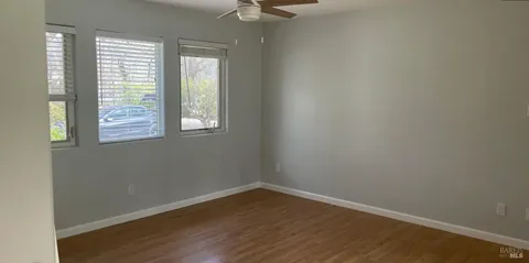 an empty room with a window