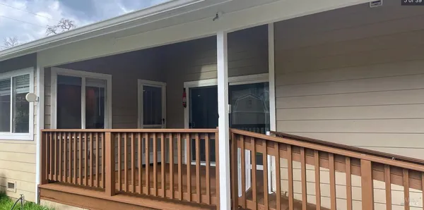 a view of a balcony
