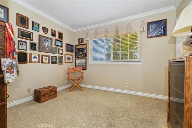 a room with windows and closet