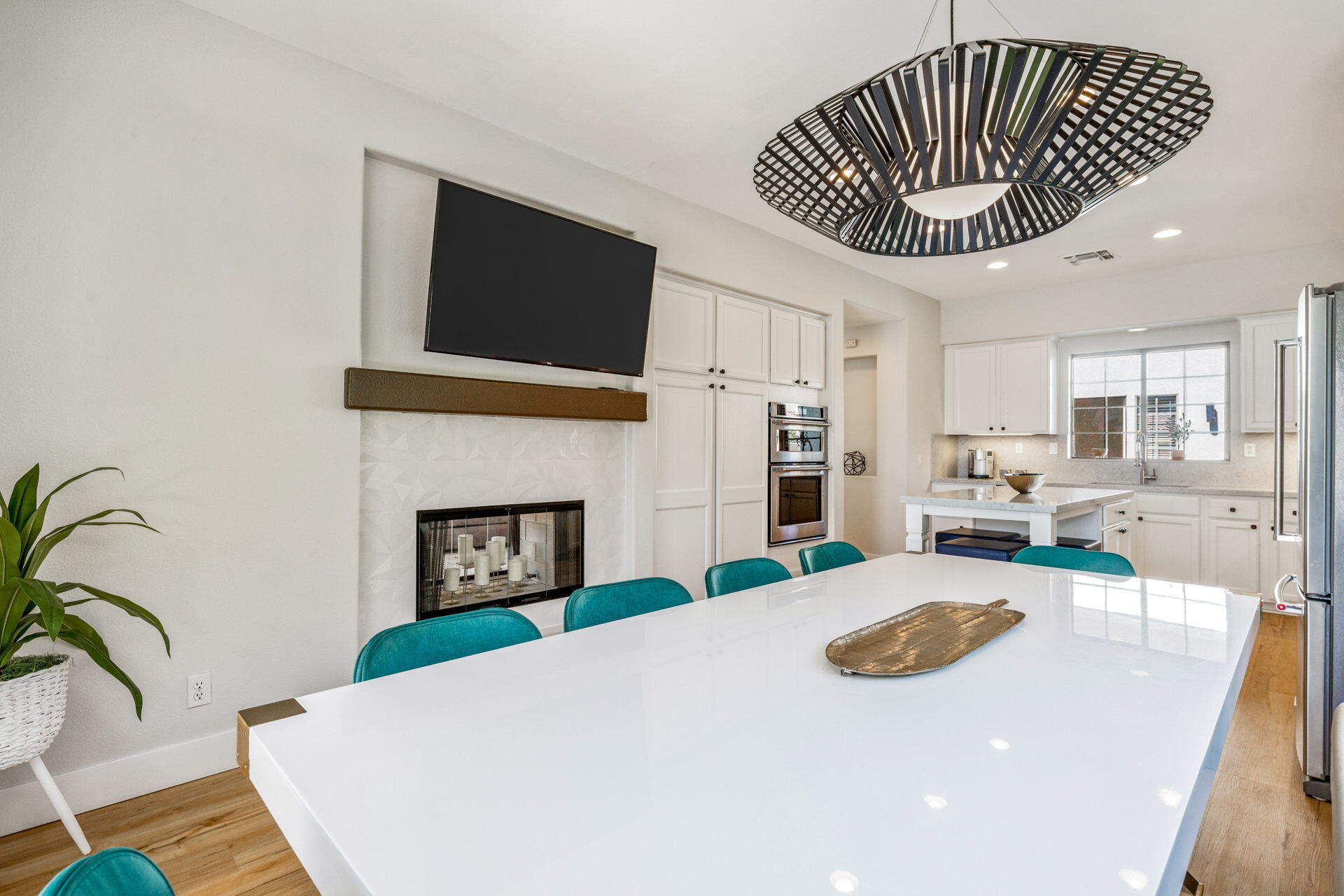 48674 Gibraltar Street Indio, CA 92201 - Photo 20 of 49 a living room with furniture and a fireplace