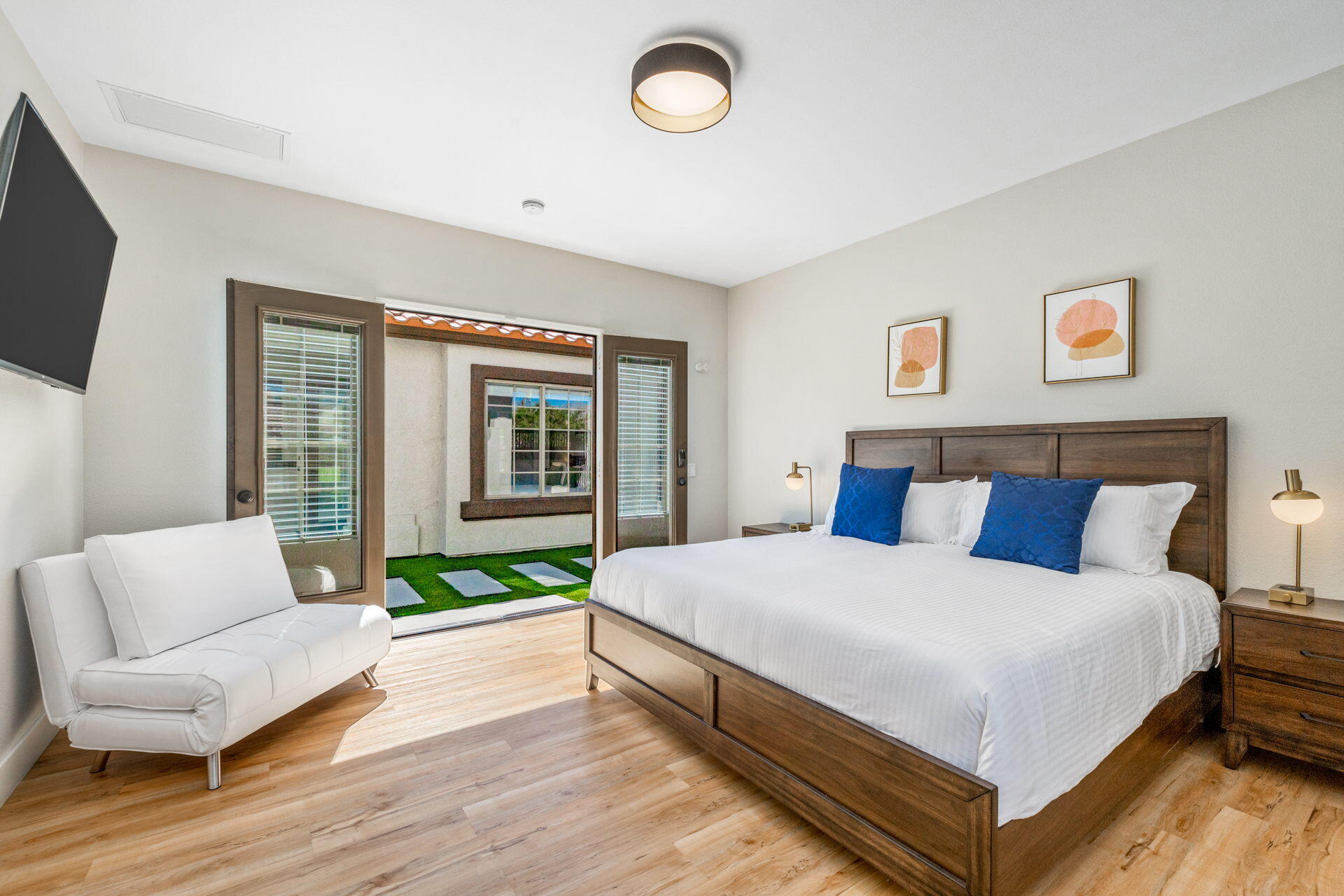 48674 Gibraltar Street Indio, CA 92201 - Photo 33 of 49 a bedroom with a bed and a large window