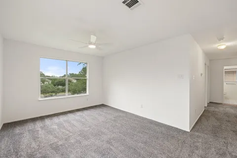 an empty room with a window