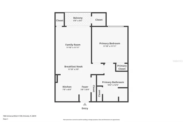 $175,000 | 7383 Universal Boulevard, Unit 1109, Orlando, FL 32819