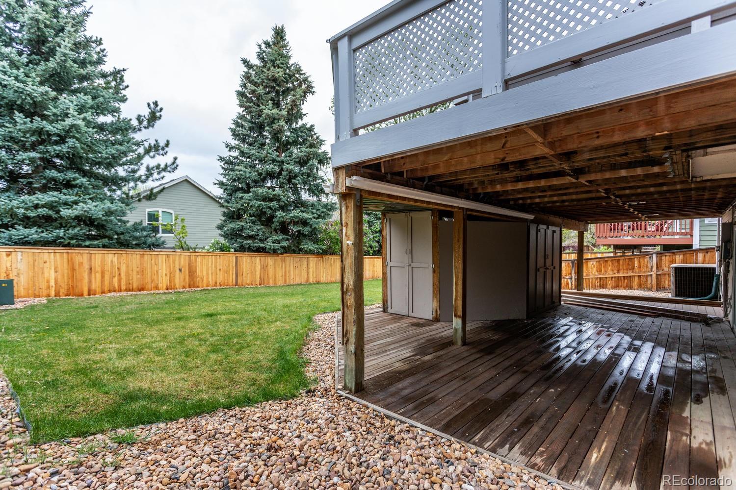 9869 Spring Hill Drive Highlands Ranch, CO 80129 - Photo 35 of 37 a backyard of a house with lots of green space