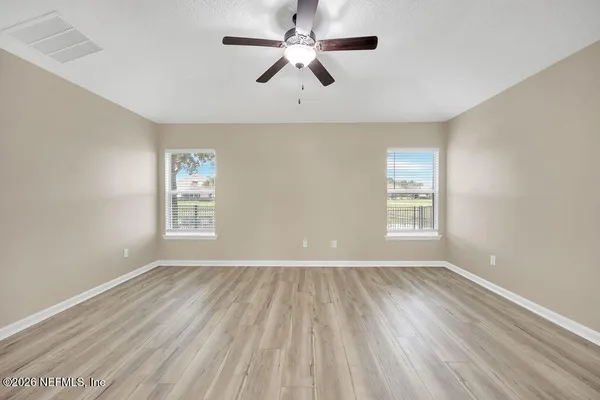 an empty room with a window