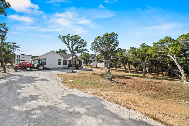 a view of road with trees