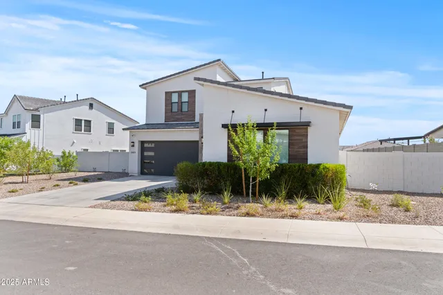 front view of a house with a street