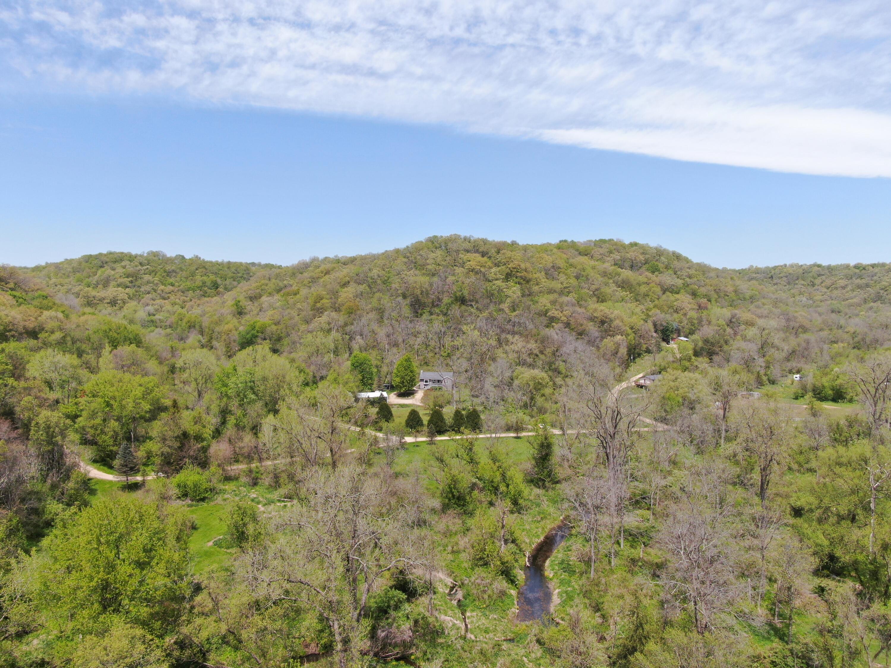 55276 3 Creeks Road Freeman, WI 54628 - Photo 2 of 57 Aerial with spring