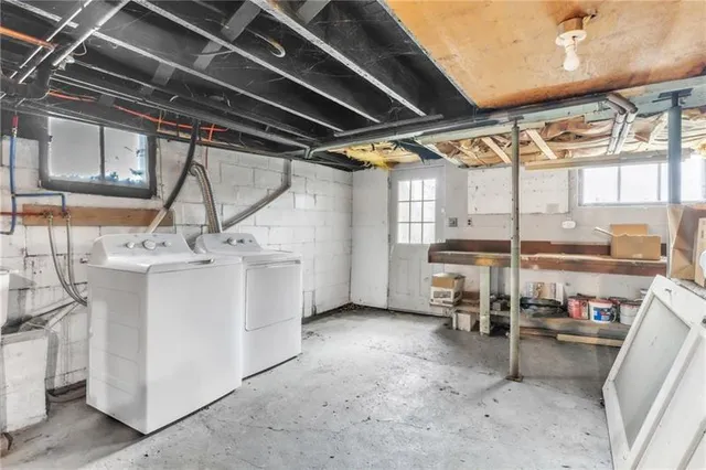 a view of storage and utility room