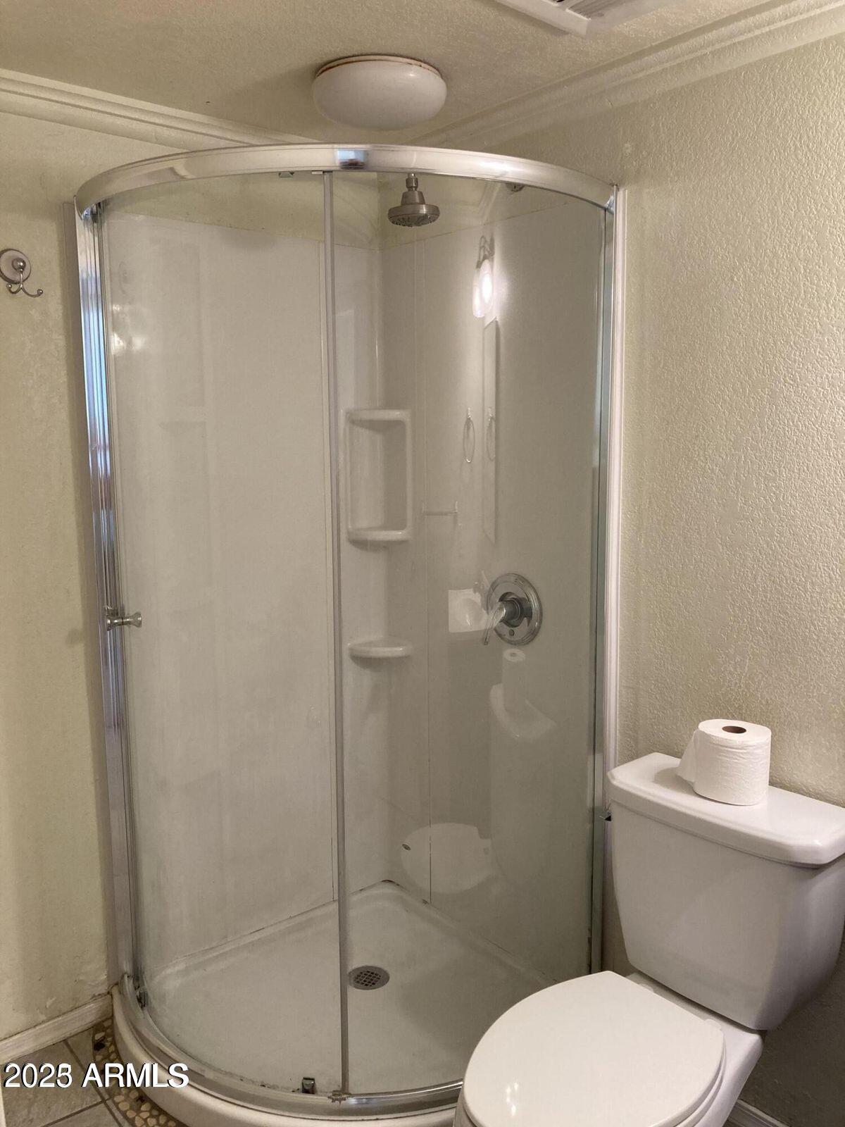 948 South Alma School Road, Unit 102 Mesa, AZ 85210 - Photo 6 of 13 a white toilet sitting next to a shower