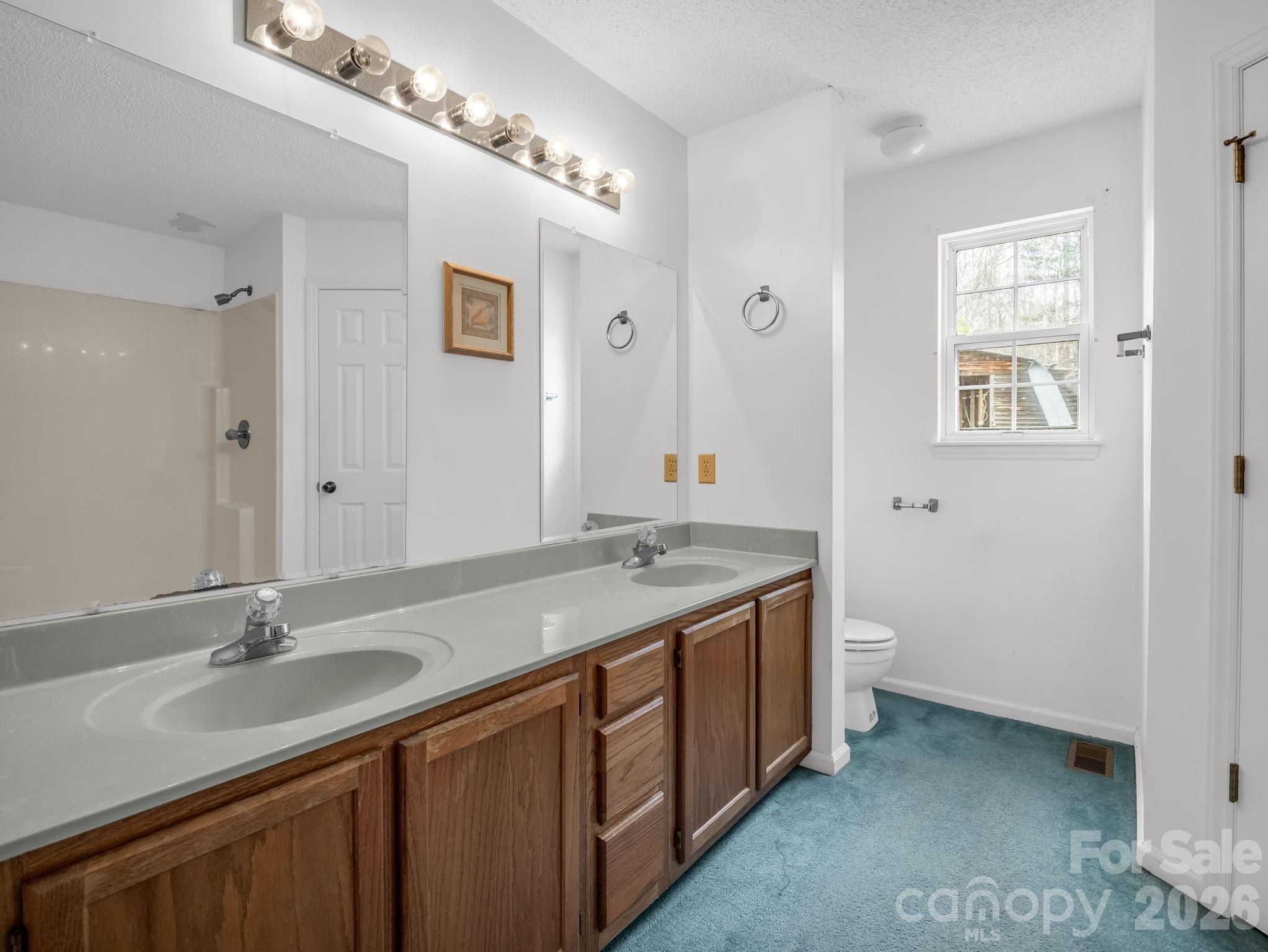308 Frog Hollow Road Rutherfordton, NC 28139 - Photo 18 of 26 a bathroom with a granite countertop sink and a mirror