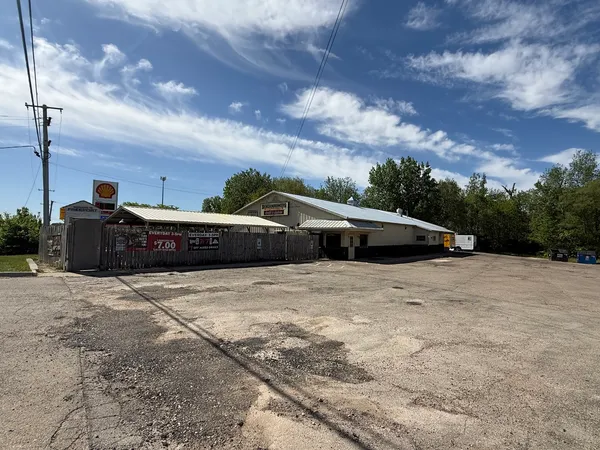 a roof of houses with yard