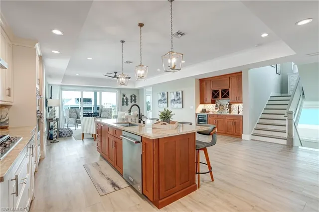 a view of a living room and a wooden floor