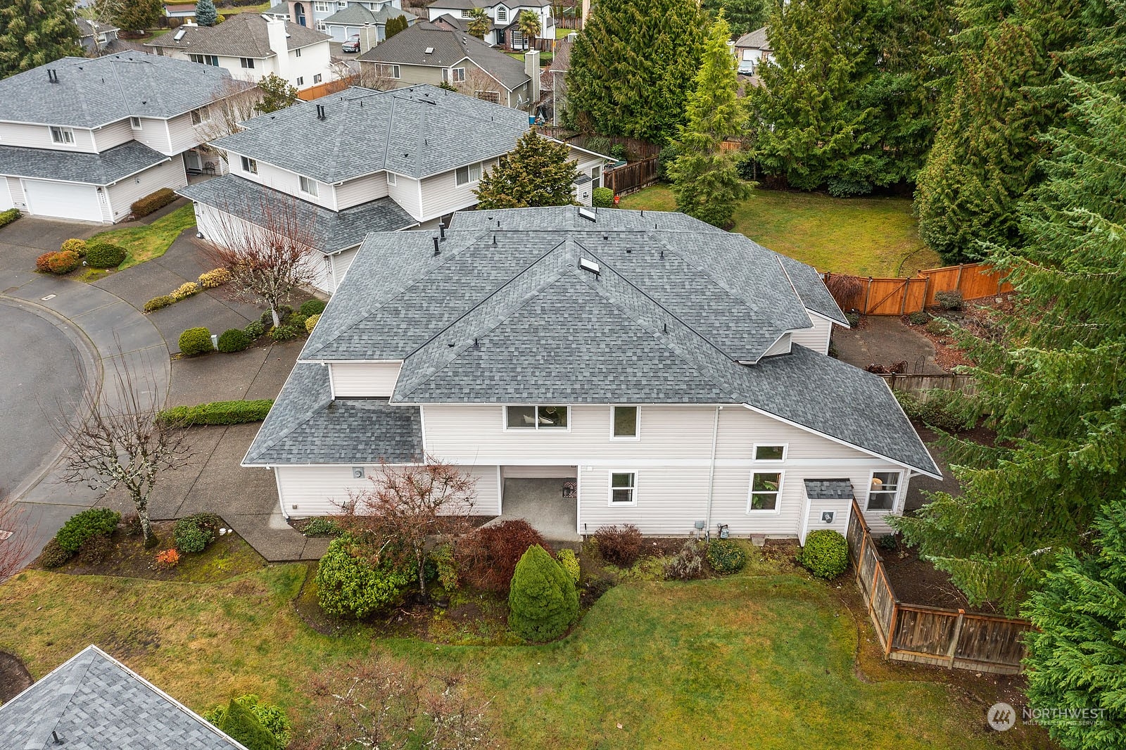 4801 Northeast 18th Place, Unit B Renton, WA 98059 - Photo 30 of 36 an aerial view of a house with a yard