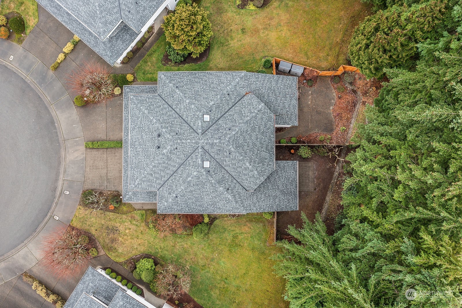 4801 Northeast 18th Place, Unit B Renton, WA 98059 - Photo 31 of 36 an aerial view of a house with a yard