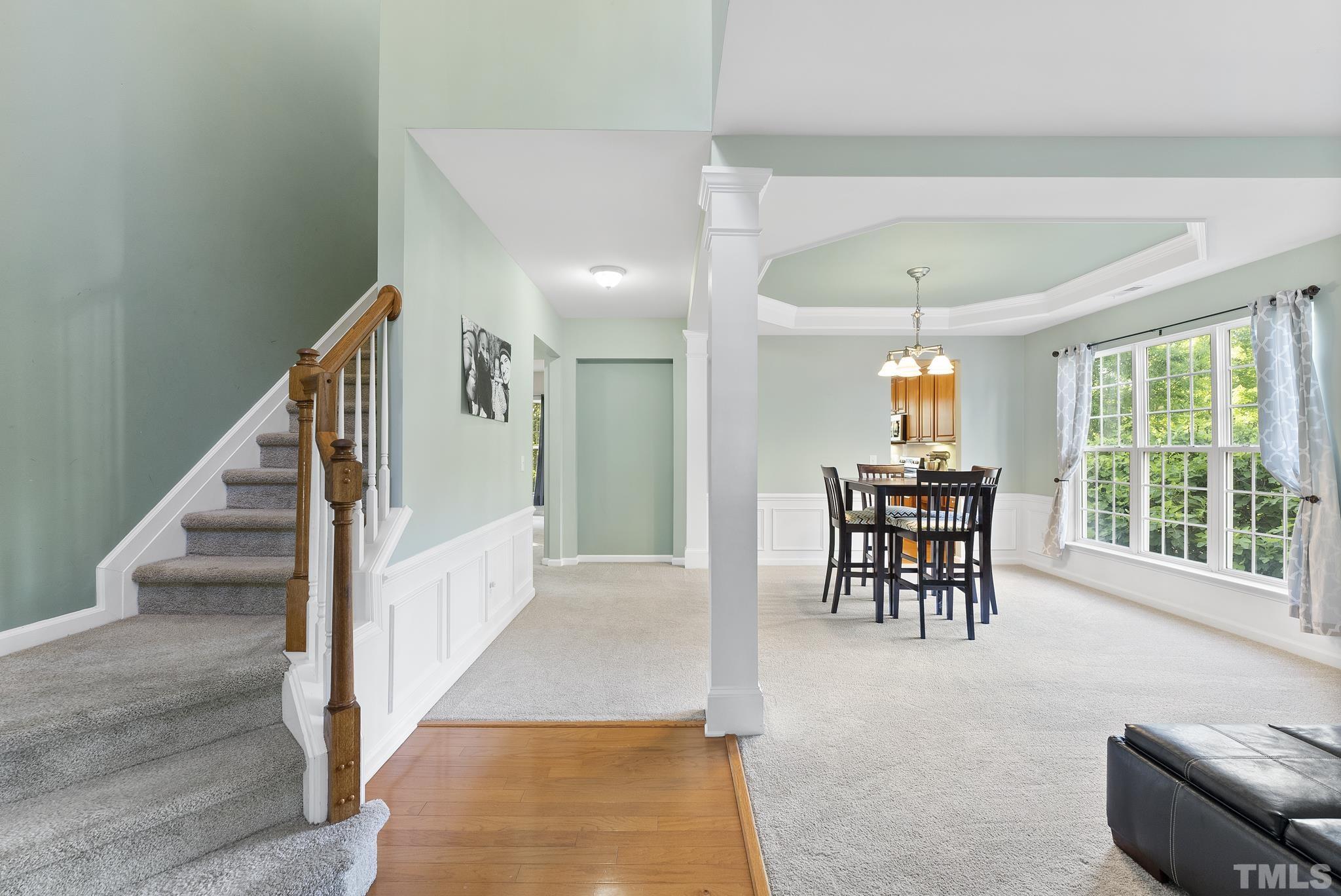 3306 Colorcott Street Raleigh, NC 27614 - Photo 3 of 42 a dining room with furniture and a large window