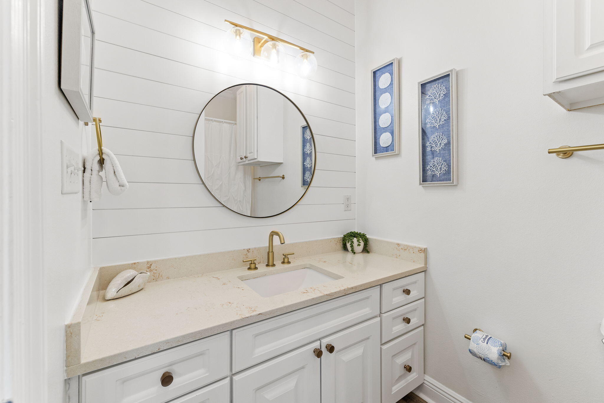 61 West Seacrest Beach Blvd Inlet Beach Inlet Beach, FL 32461 - Photo 27 of 47 a bathroom with a sink and a mirror
