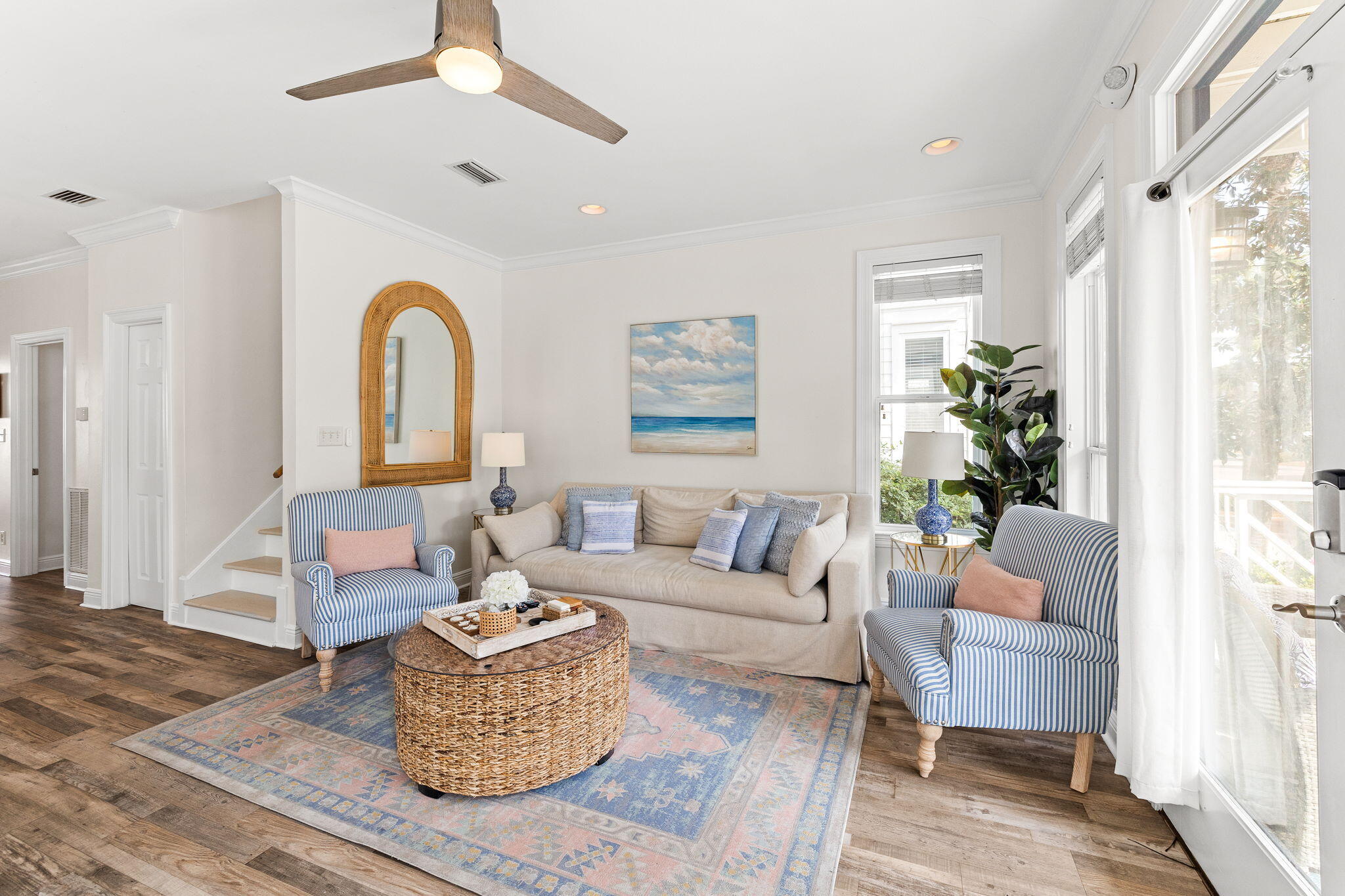 61 West Seacrest Beach Blvd Inlet Beach Inlet Beach, FL 32461 - Photo 4 of 47 a living room with furniture and a large window