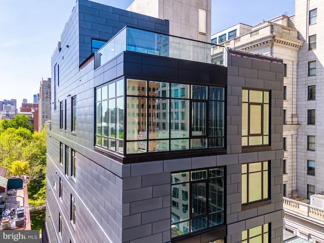 a building view with a outdoor space