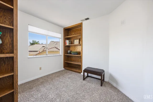 a view of a terrace with furniture