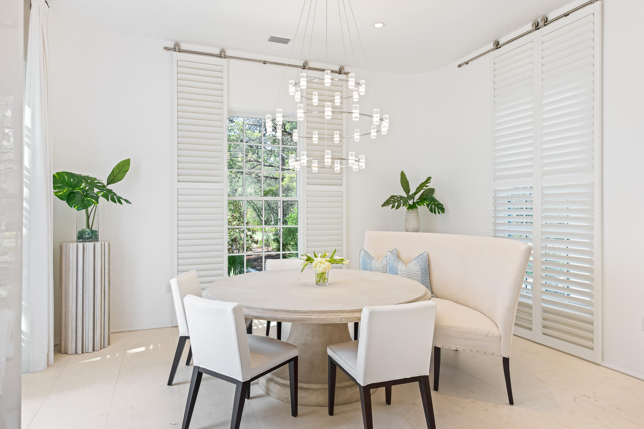 75 Featherbed Alley Inlet Beach, FL 32461 - Photo 14 of 49 a view of a dining room with furniture and a potted plant
