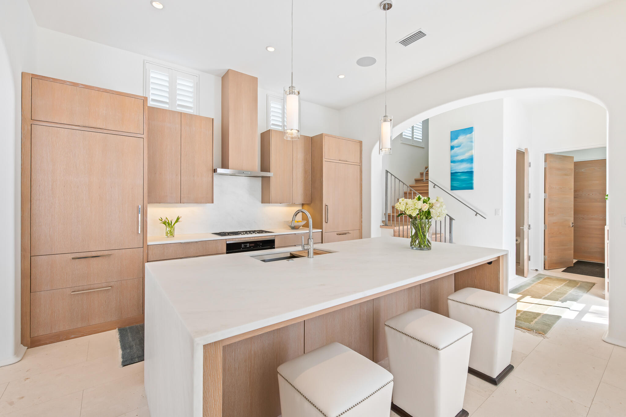 75 Featherbed Alley Inlet Beach, FL 32461 - Photo 19 of 49 a kitchen with a sink a stove and a refrigerator