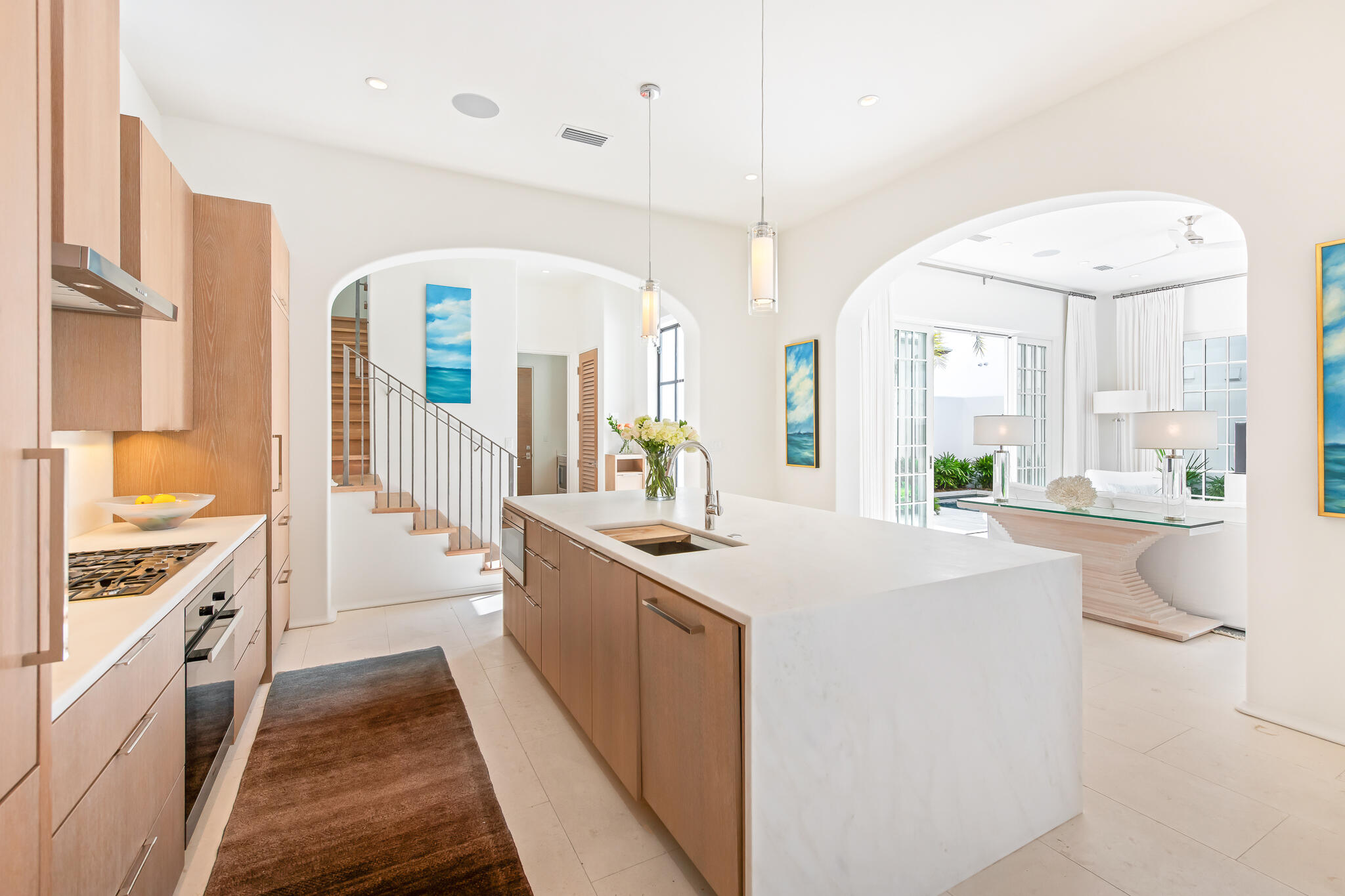 75 Featherbed Alley Inlet Beach, FL 32461 - Photo 21 of 49 a kitchen with a sink and stove
