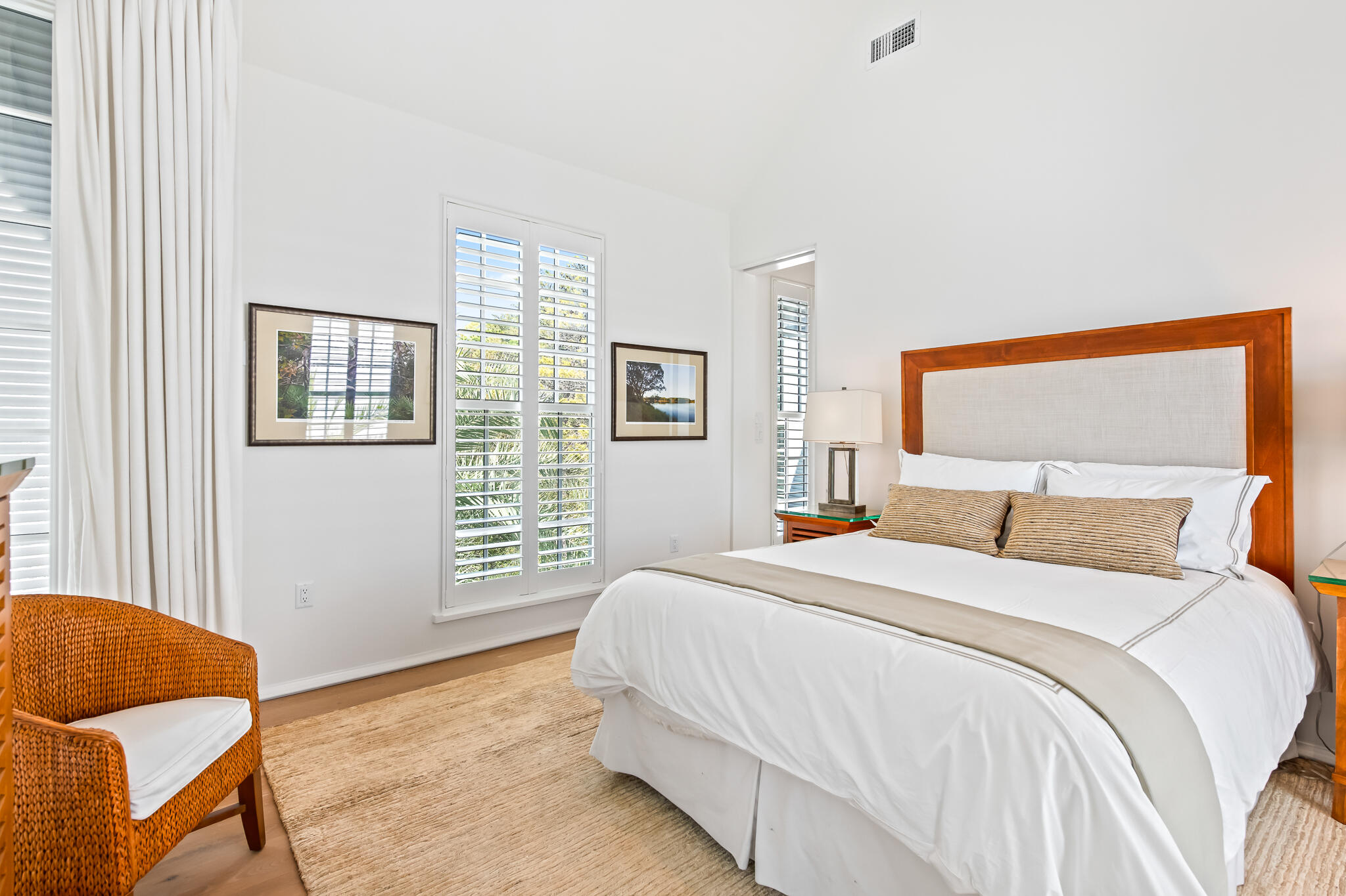 75 Featherbed Alley Inlet Beach, FL 32461 - Photo 29 of 49 a bedroom with a bed and wooden floor