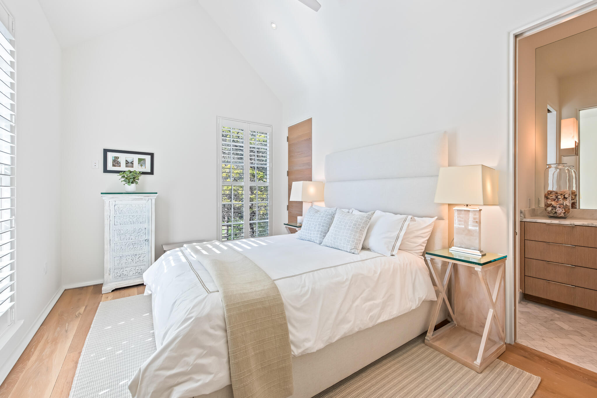 75 Featherbed Alley Inlet Beach, FL 32461 - Photo 34 of 49 a bedroom with a bed and a large window