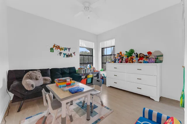 a room with furniture and toys
