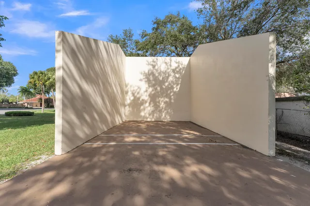 a view of backyard with green space